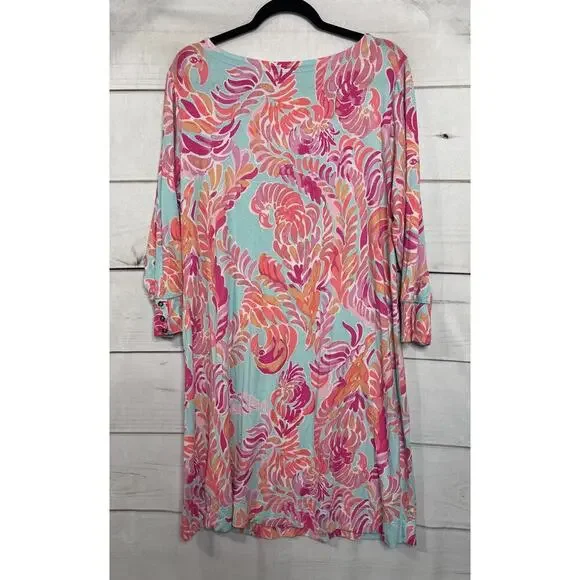 Lilly Pulitzer Size‎ XL Dress Long Sleeves Love Birds Print - Picture 2 of 6